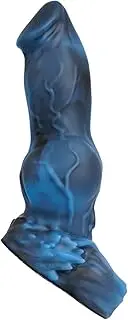 Nothosaur「GOCAPA」Werewolf Penis Sleeve, Wearable Erection Enhancement, Platinum Silicone Penis Extender Sheath for Couple Sex Fun, Reusable Men's Penis Girth Enlarger Stimulation for Women, Blue, M