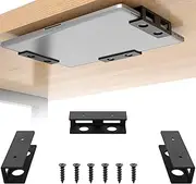3-Piece Under Desk Laptop Mount with Anti-Scratch Felt Board and Durable Shelf for Storage