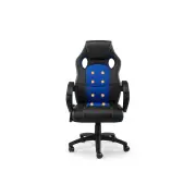 Trooper PU Leather Office Computer Work Task Gaming Massage Chair - Blue - Blue