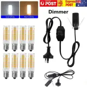 Salt Lamp Power Cord Cable E14 LED Corn Bulbs Dimmer +ON/OFF Button Switch Lamp