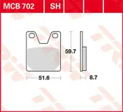 TRW Lucas Sintered lining MCB702SH