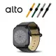 【Alto】Apple Watch 38/40/41mm 9/8/7/6/SE/5/4/3 皮革錶帶 - 渡鴉黑(真皮錶帶 細柔觸感)