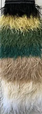 Ostrich Feather Trim Fringe / Sold by the Yard - Assorted Colors