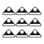Triangle D Rings, 12 Pcs 2 Inch Triangle Buckle Adjuster, Black
