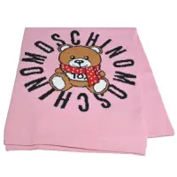 在飛比找Yahoo奇摩購物中心優惠-MOSCHINO 義大利製TOY圍巾小熊字母LOGO圖騰混羊