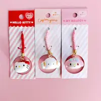 在飛比找ETMall東森購物網優惠-日本Sanrio 三麗鷗玉桂狗美樂蒂凱蒂大頭鈴鐺 掛飾手機掛