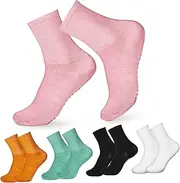 HAPINARY Breathable 5 Pair Yoga Socks Non Slip Socks Elastic Ankle Fit for Sports