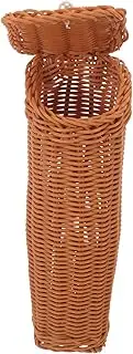 BAZEITFLOW Woven Hanging Basket for Kitchen Storage Multi Functional Wall Basket for Fruits Vegetables Stylish Rattan Design for for Organizing