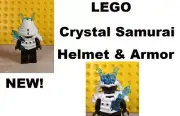 LEGO Samurai Armor Shoulder Pads CRYSTAL Skull Neck Protector Helmet Chest Pad