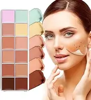 Correcting Concealer Palette | Face Contour Color Corrector Makeup Palette Cream - Blendable Concealing Makeup for Youth Teens Girls Family Coworerks Friends