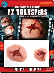 Point Blank Bullet Holes 3D Latex Free Halloween Wound
