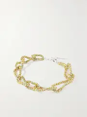 [PEARL OCTOPUSS.Y] PEARL OCTOPUSS.Y - Mini Golden Tire Gold- And Silver-plated Crystal Necklace - One size One size Gold