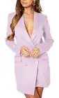 UNIQUE21 Womens Lilac Asymmetric Blazer 2XL Dress Ladies Purple Pastel Jacket