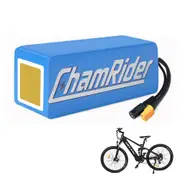 [EU Direct] Chamrider PVC 48V 14.5AH 696Wh Electric Bike Battery 2900mAh Lithium Li-ion 18650 Battery with 30A BMS Prote