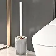 Household Toilet Brush with Holder Long Handle Toilet Brush with No Dead Corners Household Cleaning Tool Wall Mounted Toilet Brush Set Bathroom Accessories Bathroom Toilet Cleaning Tools