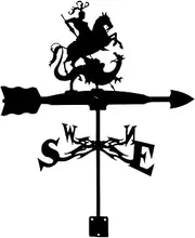 Wind vanes, Outdoor Garden Weathervane with Character Sculpture Ornament, Snowman Stainless Steel Weather Vane Professional Measuring Tool Yard Easy Use