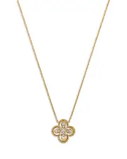 Bloomingdale's Fine Collection Diamond Clover Pendant Necklace in 14K Yellow Gold, 0.26 ct. t. w.