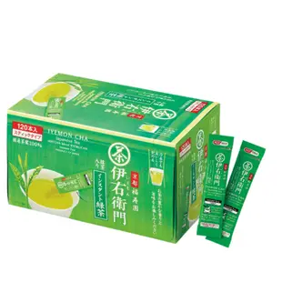 日本 宇治の露 伊右衛門 京都福壽園 日本製 抹茶粉 SUNTORY 綠茶 盒裝 隨身包 無糖 即溶 茶包 120袋入