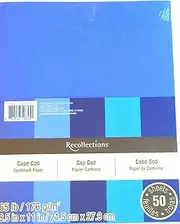 Recollections Cardstock Paper, 8 1/2 X 11 Cape Cod Blues - 50 Sheets (Value 2-pack)