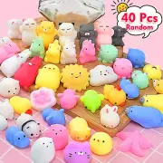 Squishies 40Pcs Mochi Squishy Toys Mini Kawaii Squishy Party Favors for Kids Tre