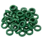 50Pcs Ferrite Toroid Core, Toroid Core 0.9"ODx0.6"IDx0.26"H Ferrite Rings, Green