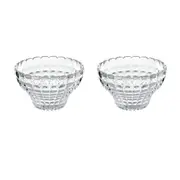 2x Guzzini Tiffany 12cm 300ml Plastic Container Serving Cup Bowl Tableware Clear