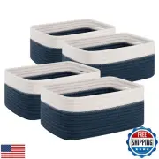 OIAHOMY 4 Pack Storage Baskets for Organizing, Small Bins for Shelves, Cute D