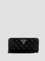 GUESS Women's Black Giully Large Zip Around Wallet