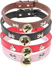 HAPINARY Farm Animal Collars with Loud Bells 4 Pack Goats Cattle Sheep Horses Easy Adjust Comfortable Fit