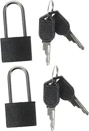 OATIPHO 4 Sets Padlock Small Lock Padlock Lock for Luggage Mini Locker Mini Lockers Ferroalloy Black