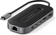 Satechi USB4 6-in-1 Multiport Adapter - USB-C PD Charging, 8K HDMI, USB-A & USB-C Data Port, 3.5mm Audio Jack, Ethernet Port - for M2/ M1 MacBook Pro/Air, M2/ M1 iPad Pro/Air, M2 Mac Mini, iMac M1