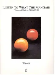 WINGS-LISTEN TO WHAT THE MAN SAID SHEET MUSIC-McCARTNEY-PIANO/V/CHORDS-1975-NEW!