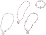 [Healeved] 1Set Beaded Necklace and Bracelet Set for Necklaces Bracelet Creative Jewelry for Parties Banquets and Everyday Wear Little
