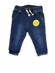 Baby Girls' Raw Edge Denim Pants - Cat & Jack Light Wash 6-9M, Blue