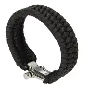 Adjustable Buckle Paracord Survival Parachute Cord Bracelet Buckle Whistle5761