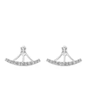[SALLY SKOUFIS] Complete White Diamonds Ear Jacket in Black Rhodium Plated
