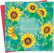 Twizler Retirement Card - Sunflowers Floral - Happy On Your Retirement Card for Women