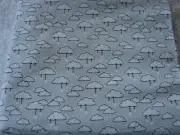 Starry Night Grey Flannelette Cotton Fitted Cot Sheet Handmade