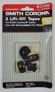 Smith Corona Lift Off Correcting Tape / 2 Pack / Film Ribbon Spool H21050 H59048