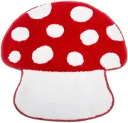 Sass & Belle: Red Mushroom Tufted Bath Mat
