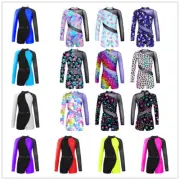 Kids Girls Rhinestone Ballet Dance Leotard Unitard Gymnastics Jumpsuit Dancewear
