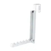 Home 7161 Over The Door Alloy Steel Hooks - Folding Hanging Coat White 1-Hook