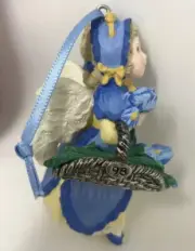 Iris Angle With Silver Basket w/irises Hallmark Christmas Ornaments