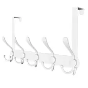 Over The Door HooksCoat Rack for Hanging Clothes Hat Towel Heavy Duty White 1pcs