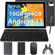 10.1 inch Android 13 Tablet 10GB RAM 64GB ROM 1TB Expand Tablet 2 in 1 Tablet...