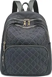[Gazigo] Backpack for Women, Nylon Travel Backpack Purse Black Small School Bag for Girls