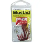 MUSTAD BIG RED 2X SUICIDE SIZE 7/0 - REF 92554NPNR QTY 5 PCS