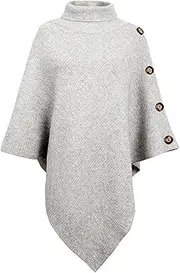 [Dressnu] Autumn and Winter Cape, Cloak, Sweater, Women's Coat, Solid Color, high Collar