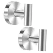 Suction Cup Hooks for Shower, Towel Hook for Bathroom Wall, 2 2 Pieces Silver