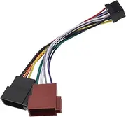 ECSiNG Car Stereo Radio Wiring Harness Connector Adaptor 16pin Port to Mini Iso 8pin Plug Cable Compatible With Alpine Audio